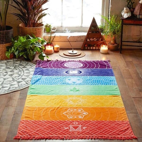 Hot Yoga Rainbow Beach Mat