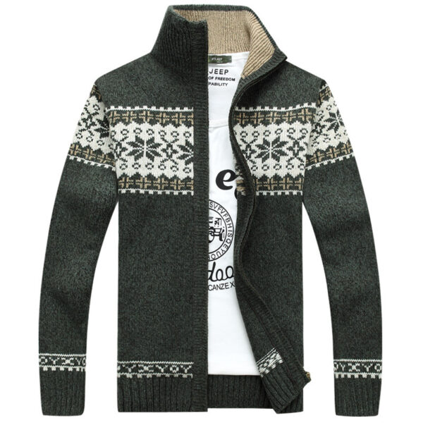 Winter Men's Jacquard Sweater - Image 2