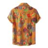 Tropical Short Sleeve Button Up Collared Shirt in Orange - Image 5