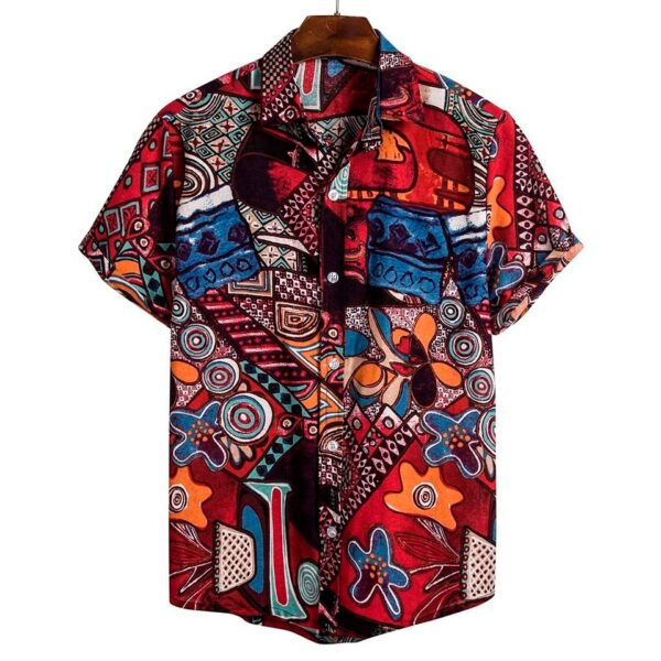 Men's Casual World-Inspired Collared Shirts - Image 3