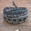 Blue Bead Adjustable Bohemian Crystal Healing Bracelet - Image 6