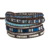 Blue Bead Adjustable Bohemian Crystal Healing Bracelet - Image 5