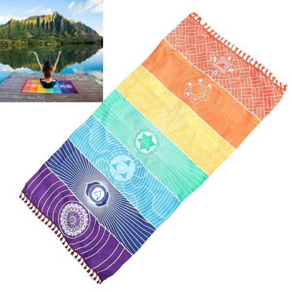 Hot Yoga Rainbow Beach Mat - Image 3