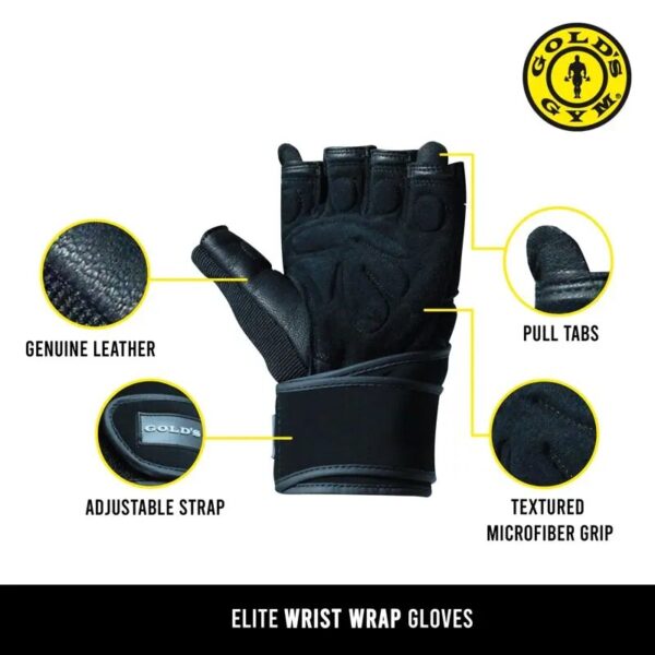 Gym  Wrist Wrap Weightlifting Gloves - Image 3