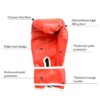 1 Pair Adults Kids Children Boxing Gloves Flame Mesh Breathable PU Leather Training Fighting Gloves Sanda Boxing Training Gloves - Image 9