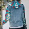Geometric Print Denim Jacket - Image 3
