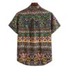 Expressive Print Short Sleeve Button Up Shirts - Image 4