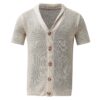 Gentleman Solid Knitted Cardigan Shirts - Image 4