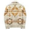 Khaki Creative Printed Long-Sleeve Cardigan - Image 6