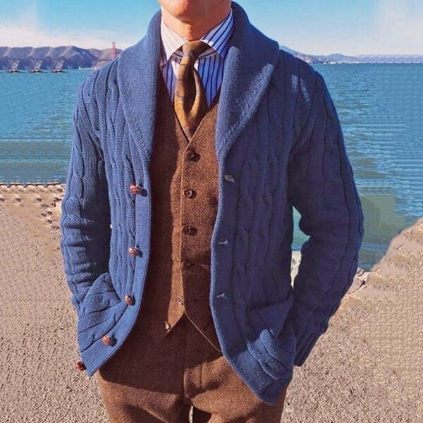 Men's Button Up Sweater - Image 4