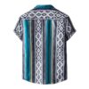 Geometric Camisa Button Up Short Sleeved Collared Shirt - Image 2