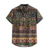 Expressive Print Short Sleeve Button Up Shirts - Image 3
