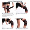 WorthWhile 1PC Sports Kneepad Men Pressurized Elastic Knee Pads - Image 2