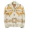 Khaki Creative Printed Long-Sleeve Cardigan - Image 5