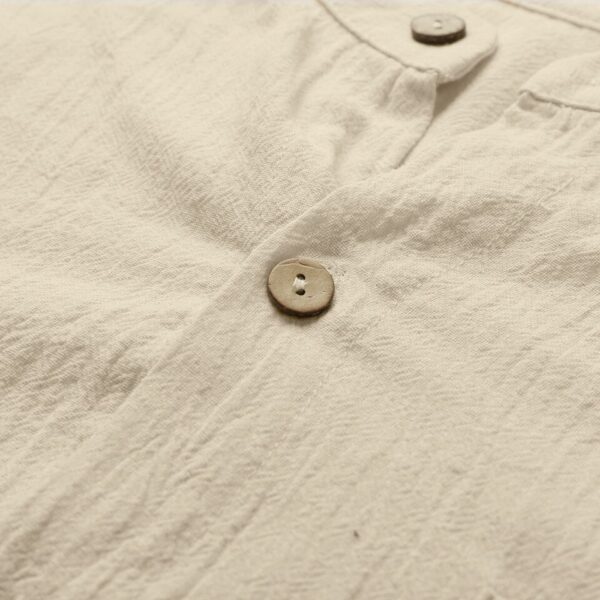 Single Breasted Cotton Linen Shirt - Image 6